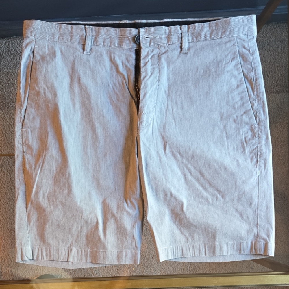 Theory Light Gray Flat Front Shorts